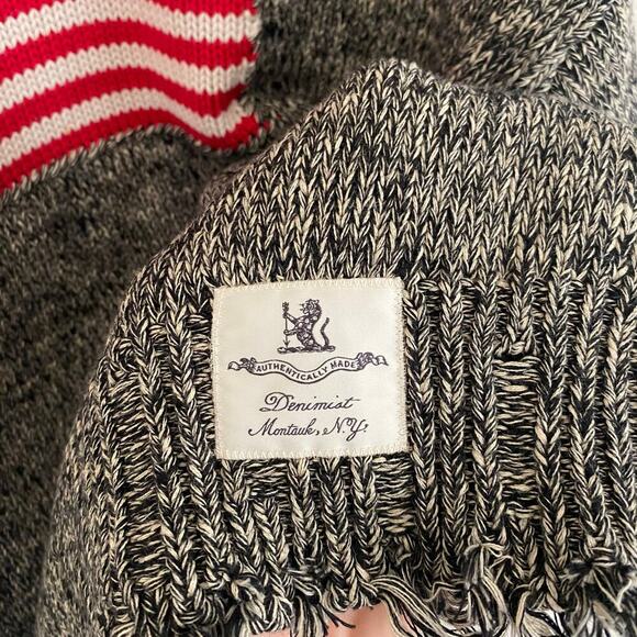 Denimist American Flag Sweater Womens Medium Oversized Distressed Anthropologie - Picture 4 of 5